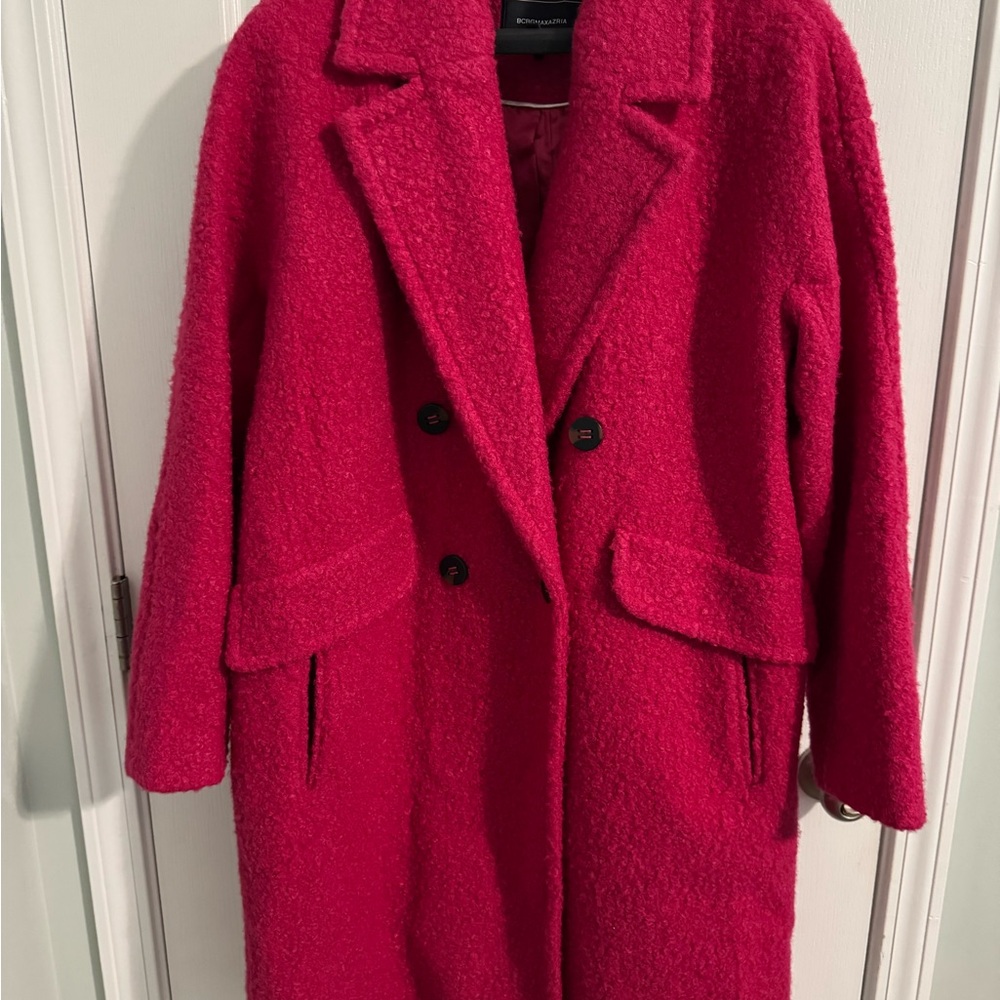 BCBGMaxAzria Fuchsia Teddy Jacket